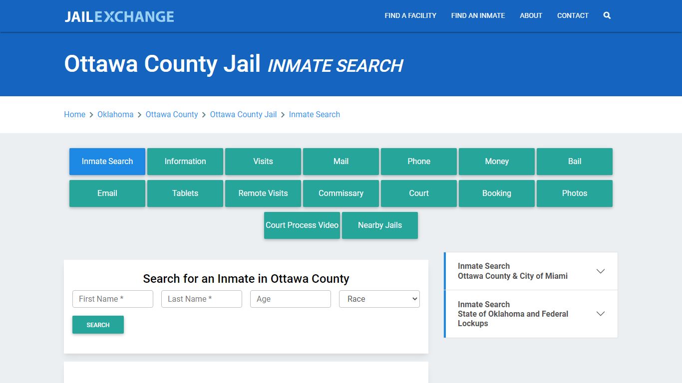 Ottawa County Jail, OK Inmate Search: Roster & Mugshots